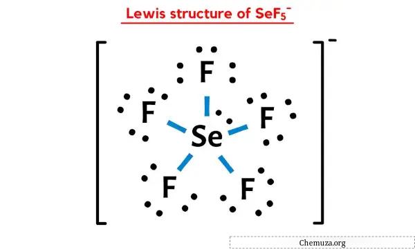 هيكل لويس لـ SeF5-