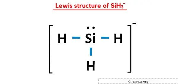 structure de Lewis de SiH3-