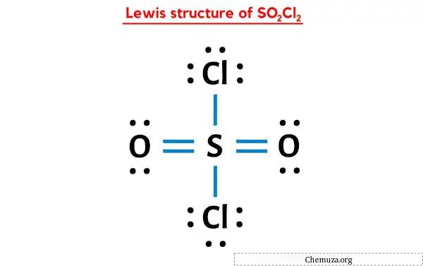 structure de Lewis de SO2Cl2