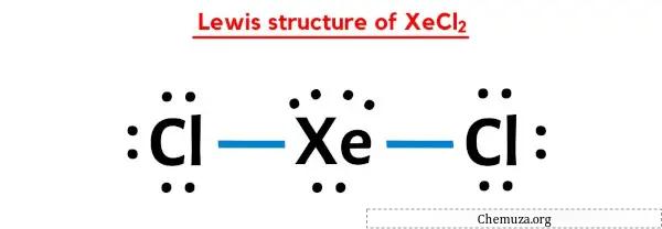 Lewis-structuur van XeCl2