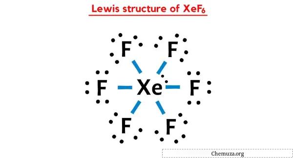 Lewis-structuur van XeF6