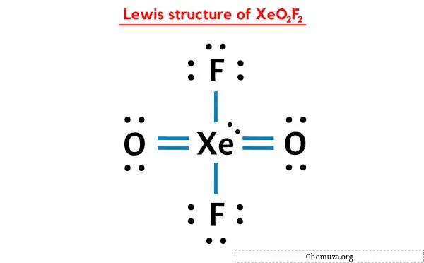 Lewis-structuur van XeO2F2