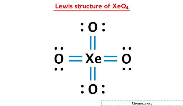 structure de Lewis de XeO4