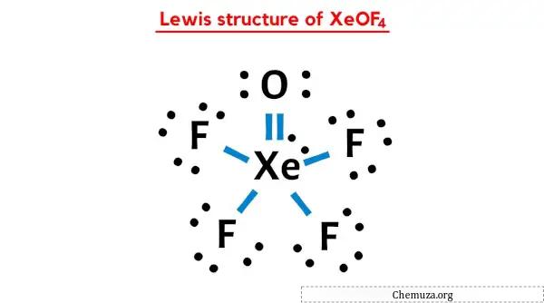 XeOF4のルイス構造