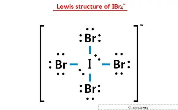 Lewis-structuur van IBr4-