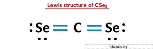 Lewis-structuur van CSe2