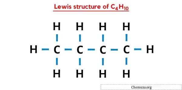 structure de Lewis du C4H10 (butane)