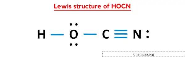 Lewis-structuur van HOCN