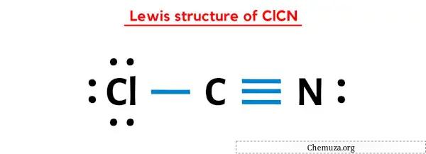 ClCNのルイス構造